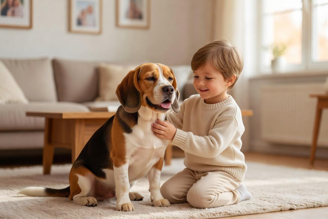 Beagle a dzieci – bezpieczna relacja, wychowanie i opieka