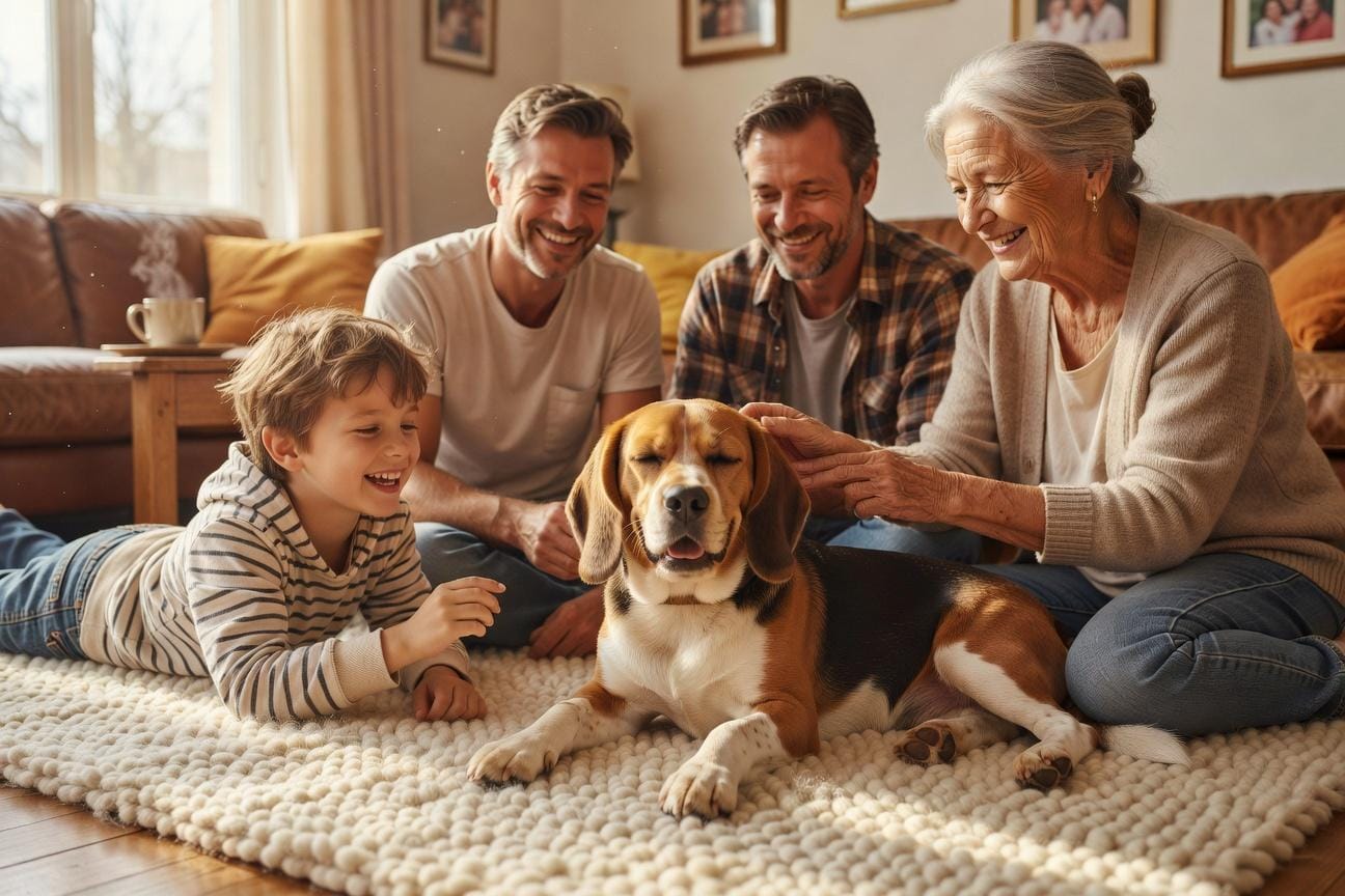 Beagle jako pies rodzinny i towarzysz całego domu