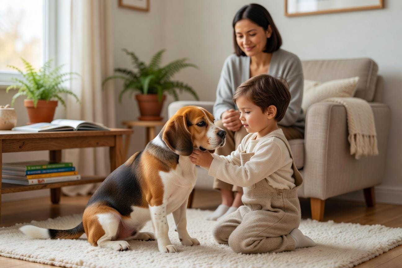 Beagle jako pies rodzinny i towarzysz całego domu