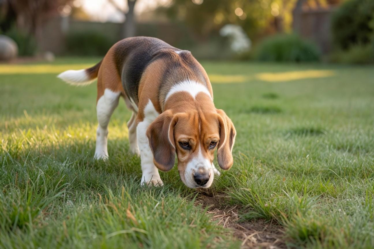 Beagle w noseworku – trening węchowy krok po kroku