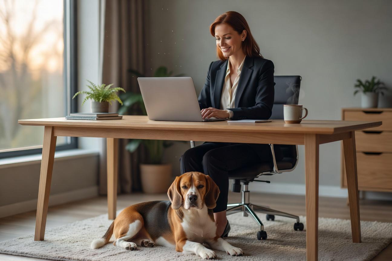 Czy beagle może towarzyszyć właścicielowi w biurze?