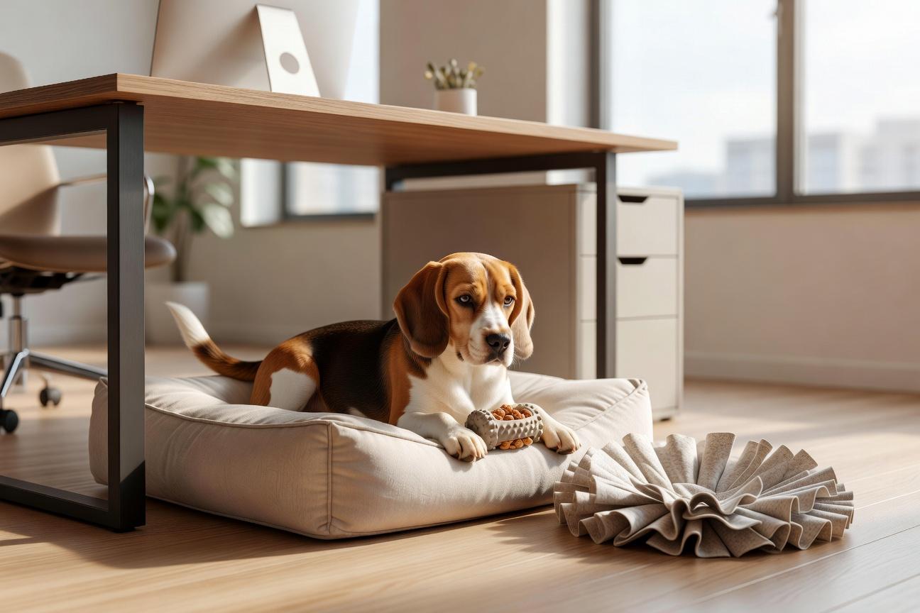 Czy beagle może towarzyszyć właścicielowi w biurze?