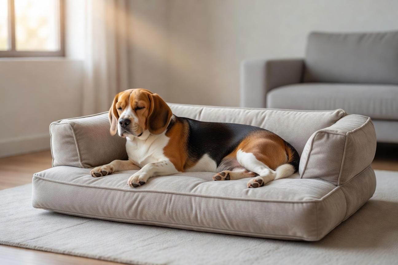 Dobór legowiska dla beagle'a do wieku i stylu snu