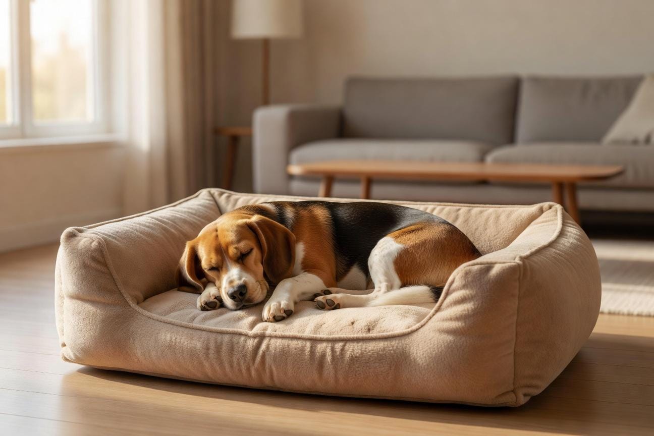 Dobór legowiska dla beagle'a do wieku i stylu snu