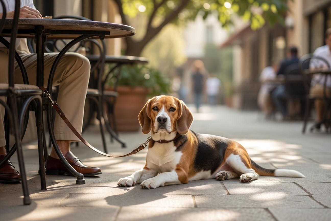 Jak nauczyć beagle’a spokojnego zachowania w restauracji