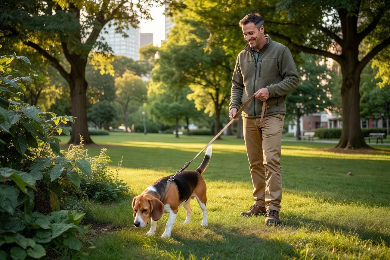 Jak oduczyć beagle’a ignorowania opiekuna na spacerze