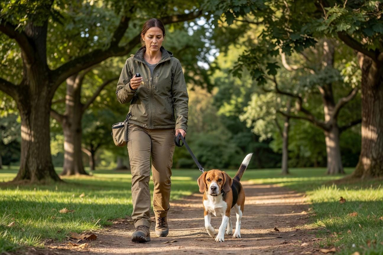 Jak oduczyć beagle’a ignorowania opiekuna na spacerze