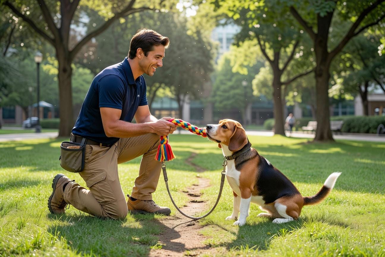 Jak oduczyć beagle’a ignorowania opiekuna na spacerze