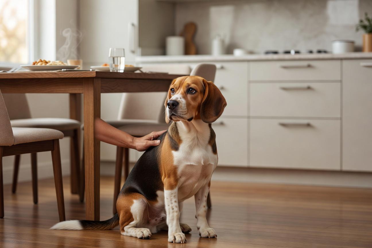 Jak oduczyć beagle’a żebrania przy stole skutecznie