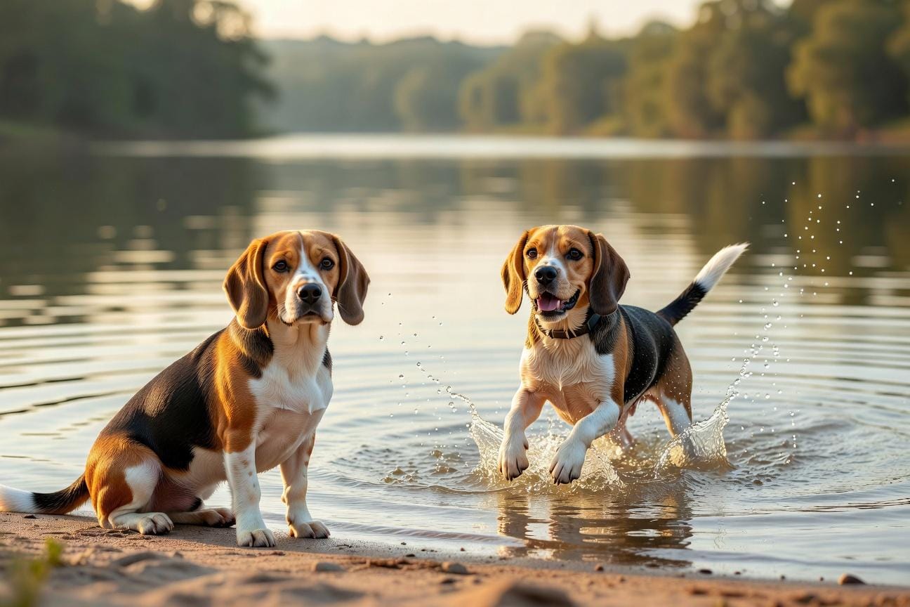Jak oswoić beagle&rsquo;a z wodą, pływaniem i kąpielą