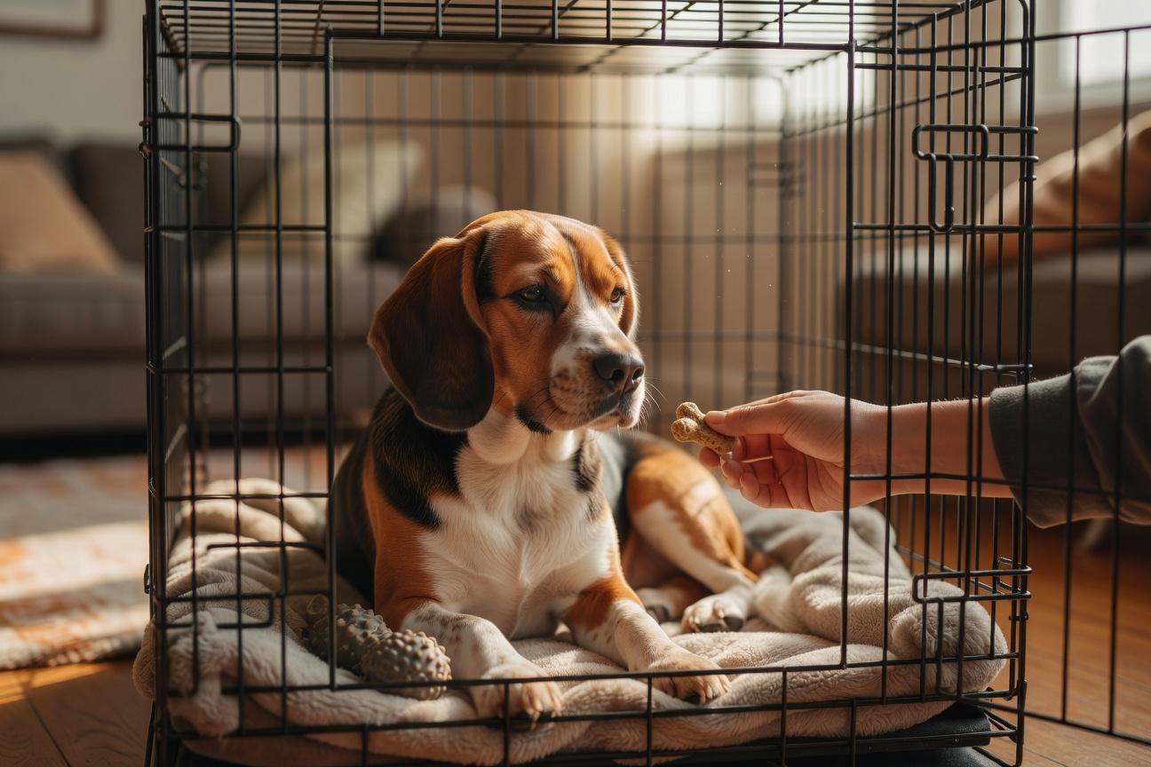 Jak przyzwyczaić beagla do klatki kennelowej krok po kroku