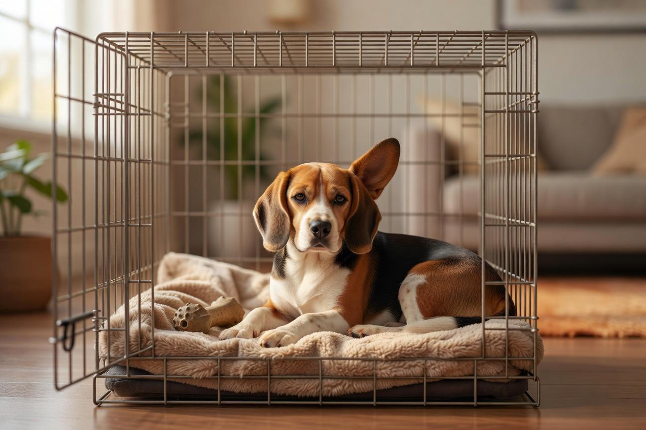 Jak przyzwyczaić beagla do klatki kennelowej krok po kroku