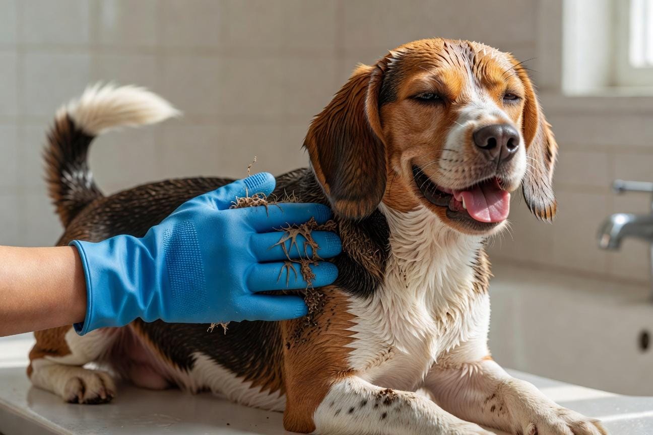 Jak szybko wyczyścić beagle'a po błotnistym spacerze