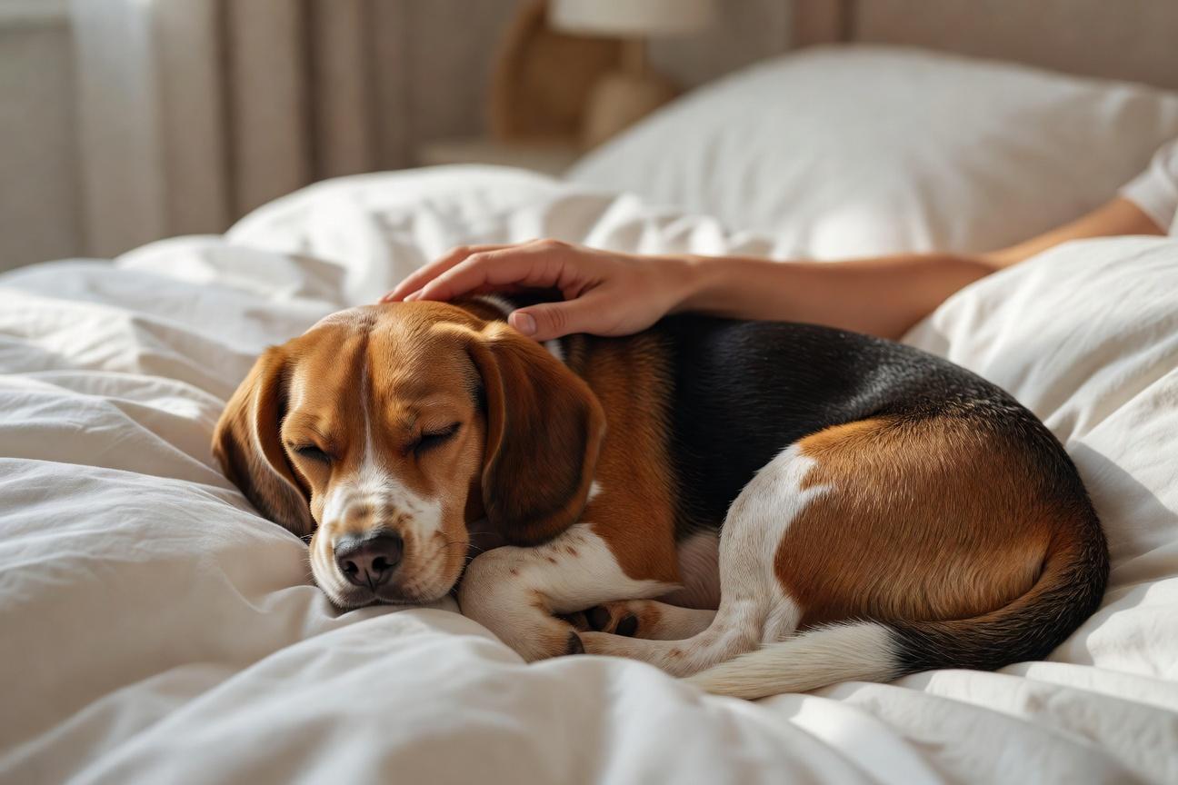 Spanie beagle’a w łóżku z właścicielem – zasady i skutki