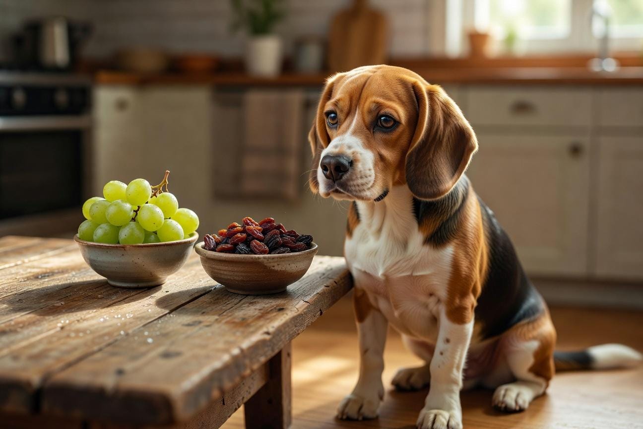 Toksyczność winogron i rodzynek dla beagle’a