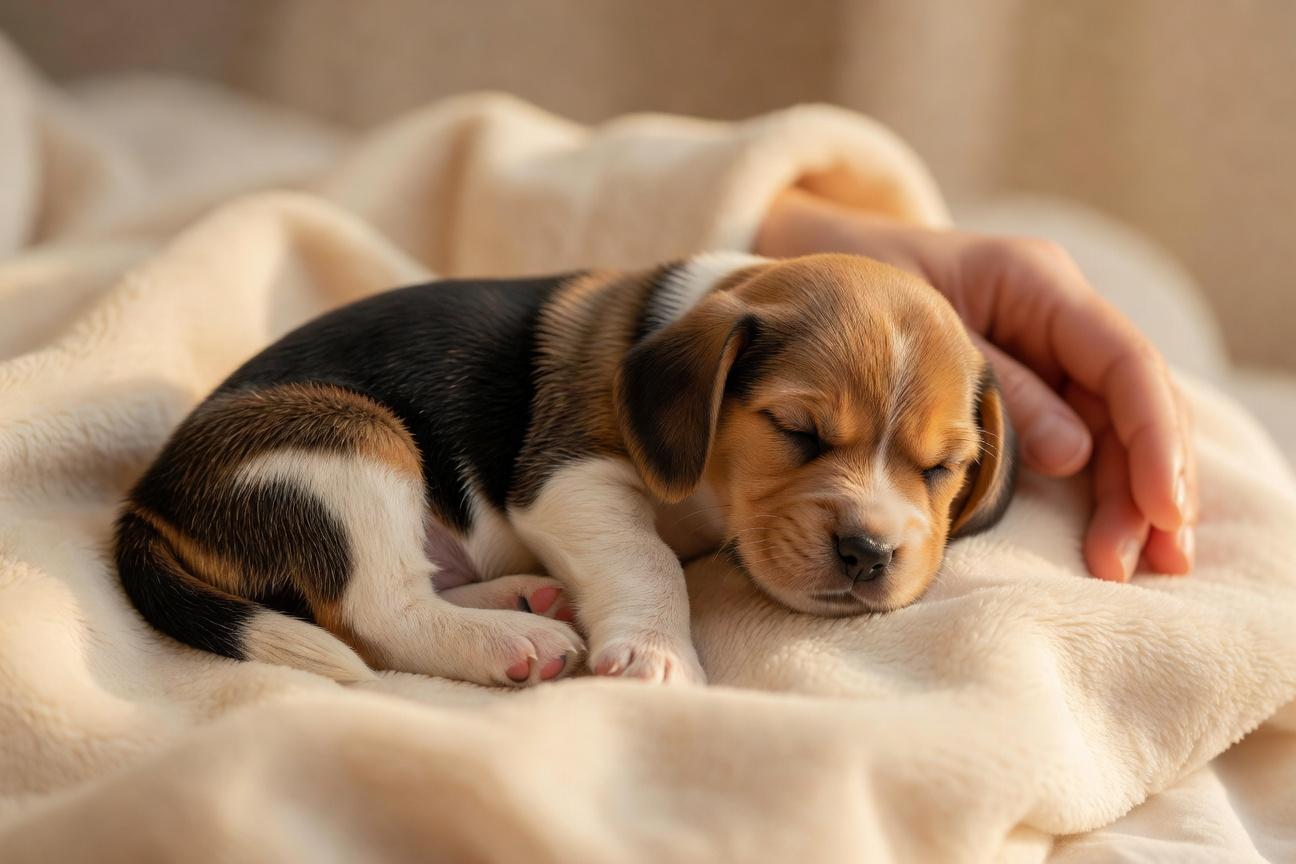 Trening spacerowy beagle'a od pierwszego dnia życia